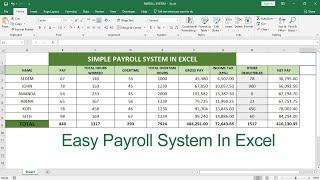 How To Make A Payroll System In Excel