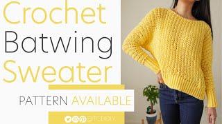 EASY Crochet Batwing Sweater | Pattern & Tutorial DIY