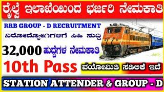 rrb group - d recruitment 2024 |Indian railway recruitment 2024 in kannada | ಭಾರತೀಯ ರೈಲ್ವೆ ಹುದ್ದೆಗಳು