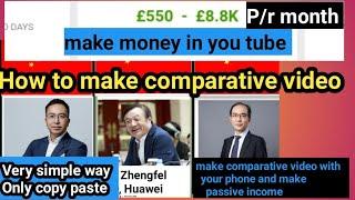 How to make money on you tube by making comparative video