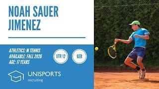 Noah Sauer Jimenez - College Tennis Recruiting Fall 2026