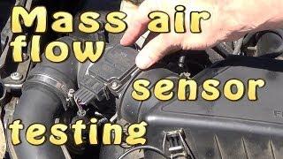 Mass air flow sensor (MAF) testing without dismantling