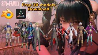 Characters 3d model Battlegrounds prisma3d Blender fbx obj free download 2024