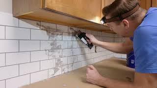 Subway tile backsplash