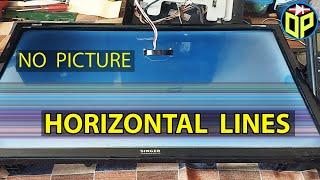 LED TV Panel Repair No Pictures & Graphics, Horizontal lines problem | STV STV1 STVP Signal Details