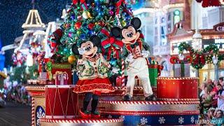 Mickey’s Once Upon a Christmastime Parade with New Soundtrack | 4K FULL PARADE