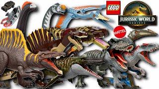 LEGO SPINOSAURUS, MOSASAURUS & MORE!! | Mattel Jurassic World Rebirth Trailer T Rex & D Rex