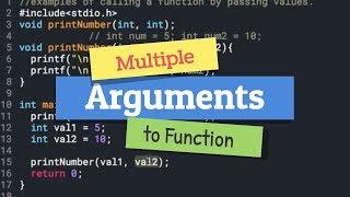 Passing multiple Arguments to Function