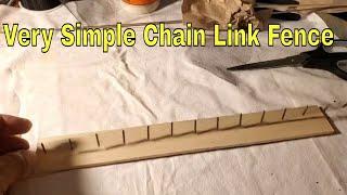 Very simple chain link fence for HO model trains