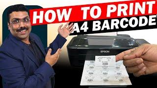 How to Print Barcode Label in A4 Printer