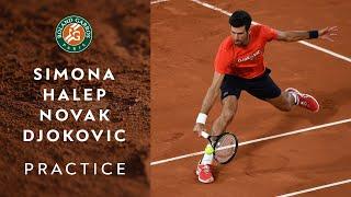 Simona Halep and Novak Djokovic are back on clay for practice | Roland-Garros 2020