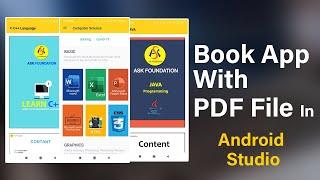 How To Create Book App With PDF File In Android Studio ||  Source Code