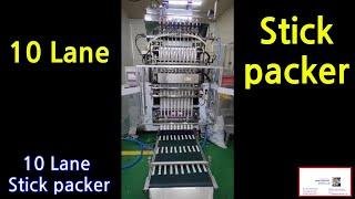 10 lane Sachet/ Stick packing machine for liquids