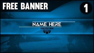 Free Gaming YouTube Banner Template #1 (Professional Look & Colour Customisation)