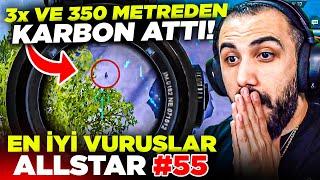 3X AMR İLE 350 METREDEN KARBON ATTI İMKANSIZ OLAY!!  EN İYİ VURUŞLAR ALLSTAR #55 | PUBG MOBILE