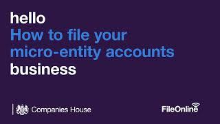 How to file your micro-entity accounts