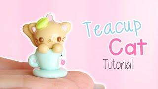 Kawaii Teacup Cat │ Polymer Clay Tutorial