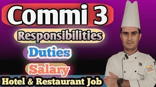 Commi 1 2 3 Job Description // Commi chef Interview // Commi chef Responsibility // Commi Job