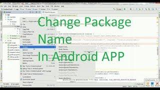 Change Android App Package Name in Android Studio 3. 0 .1