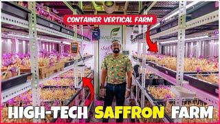 High-tech Vertical SAFFRON FARM in Shipping Container | Indoor Vertical SAFFRON FARMING