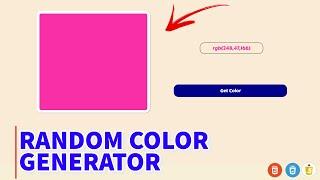 Random Color Generator in RGB values using JavaScript/HTML Random RGB Color Generator #No_Limit_Code