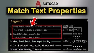 How to Match Text Properties in AutoCAD