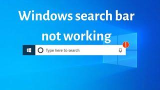 Windows Search Bar Not Working? Here's How to Fix It! ️