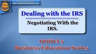 Negotiating with the IRS