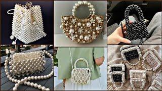 Amazing Beaded Pearl Bags  | Pearls handbag styling 