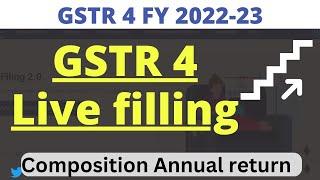 GSTR 4 live filling FY 2022-23