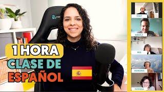 ️CLASE DE ESPAÑOL de 1 hora ️ | Hablar 1 minuto: conversación, gramática y vocabulario