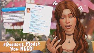 YOU NEED THESE MODS FOR BETTER REALISM | Mods Showcase | The Sims 4