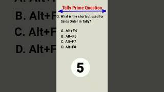 What is the shortcut used for Sales Order in Tally?