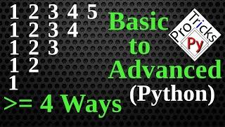 Python Pattern Program - Print Numbers in Triangle Shape | Number Pattern | Python Number Pattern 8