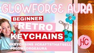 DIY Retro Floral Keychains with Glowforge Aura | Crafts that Sell: Easy Laser Cutting Tutorial