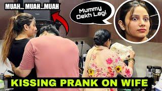 Kissing Prank On Wife In Front Of Family  | EPIC REACTION || Tusharshrutivlogs