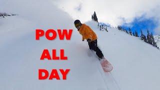 EPIC Bluebird Powder Snowboarding at Crystal Mountain WA!