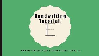 Handwriting Tutorial: L (uppercase)