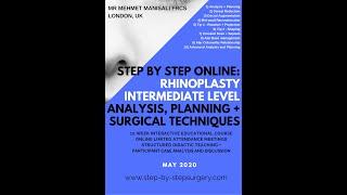 STEP BY STEP: RHINOPLASTY ANALYSIS, PLANNING AND SURGICAL TECHNIQUES. Ten week online course.