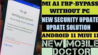 Mi A1 FRP-BYPASS LOCK UNLOCK | GOOGLE ACCOUNT BYPASS WITHOUT PC | LATEST SECURITY UPDATE