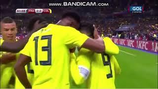 FRANCIA VS COLOMBIA 2-3 GOLES DE COLOMBIA (GOL CARACOL)