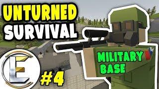 Looting Military base and Silo 22 | Unturned Survival Series #4 - Looking for LEGENDARY LOOT