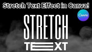 Create Stretch Text Effect in Canva! Easy Canva Tutorial for Beginners تعليم كانفا للمبتدئين