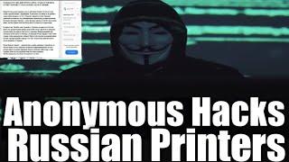 Anonymous Attacks Russian Printers. #Anonymous #AnonymousTV #AnonymoushackssRussianprinters
