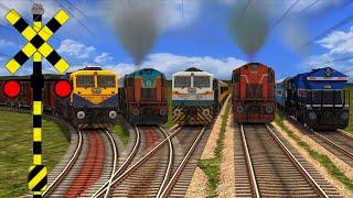 Trains Running on Straight Switch tracks |  indian railways train simulator 2021