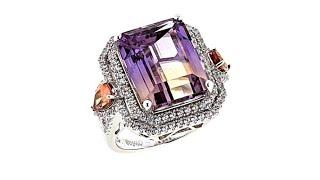 Rarities 15.03ctw Ametrine and Gem Sterling Silver Doubl...