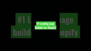 Best Landing Page Builder #shopify