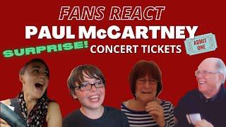 PAUL McCARTNEY - Surprise concert tickets