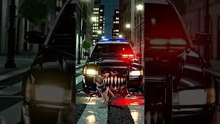 DOGMAN GETS ATTACKED BY POLICE CAR EATER!! #scary #horror #creepy #fyp #viralvideo #viralshorts