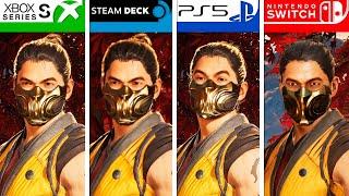 Mortal Kombat 1 | Switch - Steam Deck - Xbox Series S - PS5 | Graphics Comparison